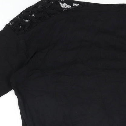 Womens UK Size S Klass Black Basic T-Shirt