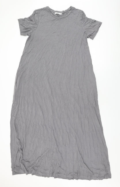 NEXT Womens Grey Modal Maxi Size 16 Round Neck Pullover