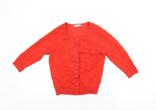 Womens UK Size 8 Dorothy Perkins Red Cardigan Jumper