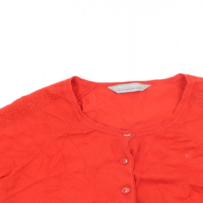 Womens UK Size 8 Dorothy Perkins Red Cardigan Jumper