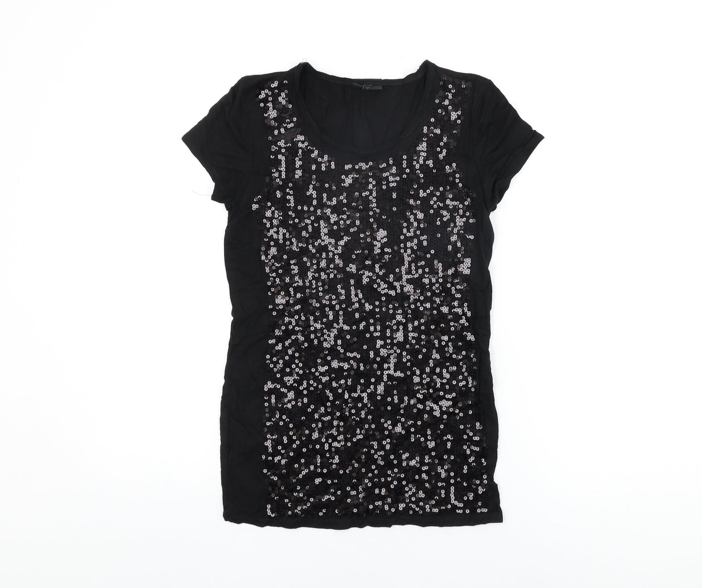 Womens UK Size 8 NEXT Black Basic T-Shirt