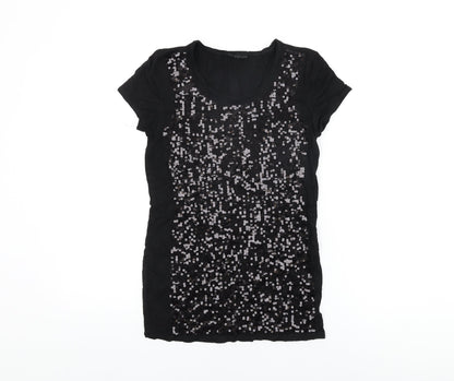 Womens UK Size 8 NEXT Black Basic T-Shirt