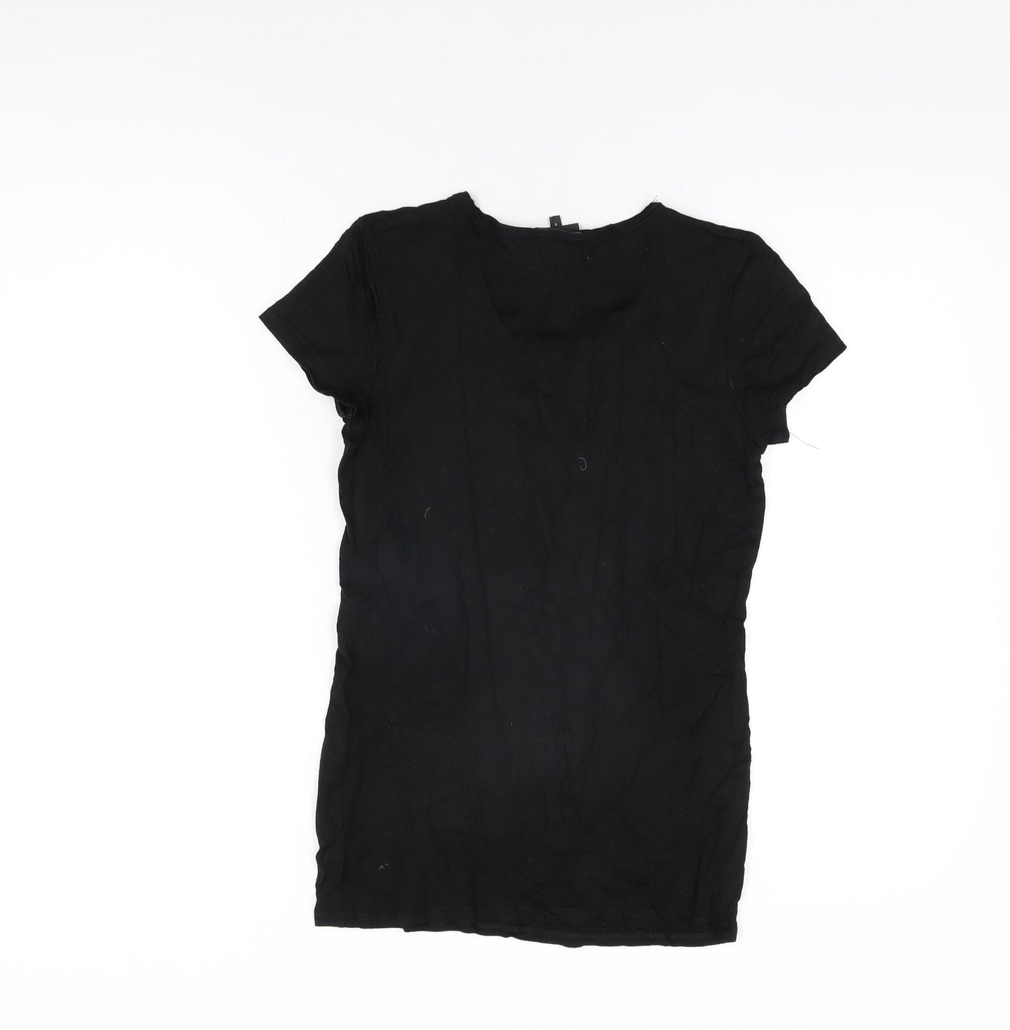 Womens UK Size 8 NEXT Black Basic T-Shirt
