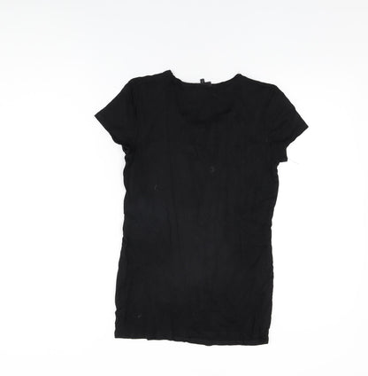 Womens UK Size 8 NEXT Black Basic T-Shirt