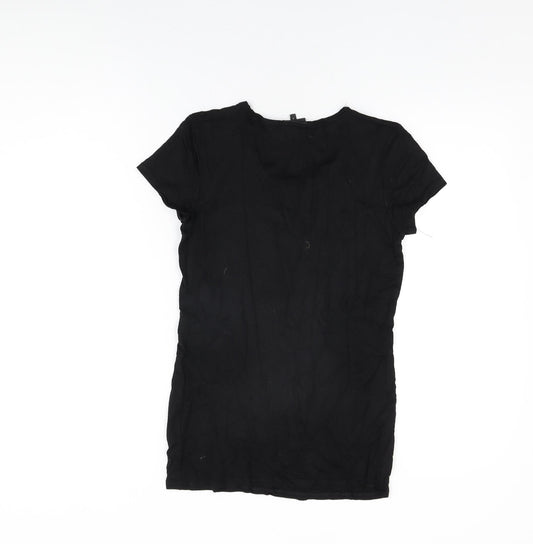 Womens UK Size 8 NEXT Black Basic T-Shirt