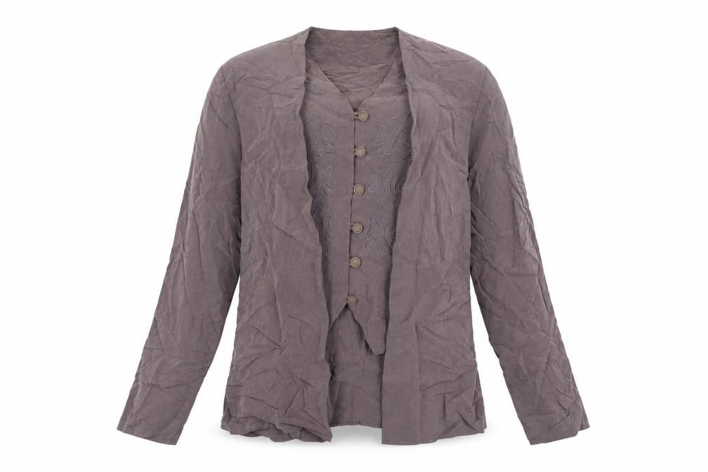 Womens UK Size 12 C&A Grey Basic Button-Up