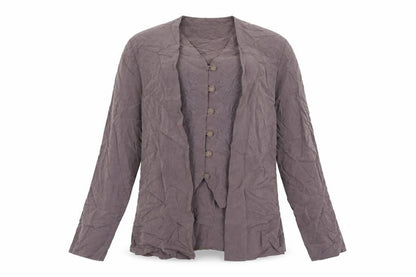 Womens UK Size 12 C&A Grey Basic Button-Up