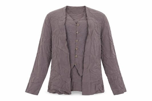 Womens UK Size 12 C&A Grey Basic Button-Up
