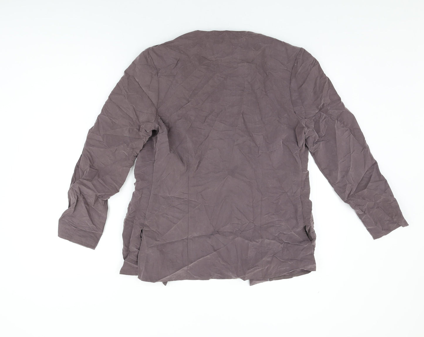 Womens UK Size 12 C&A Grey Basic Button-Up
