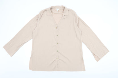 Womens UK Size 12 River Island Pink Basic Button-Up