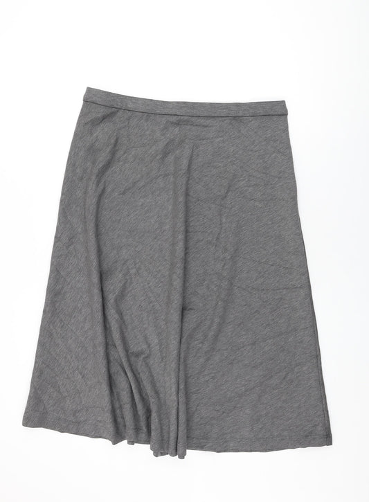 Marks and Spencer Womens Grey Polyester Swing Skirt Size 18