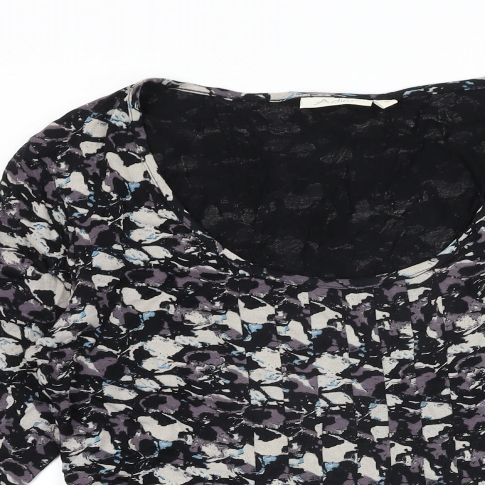 Womens UK Size S Adini Black Basic T-Shirt