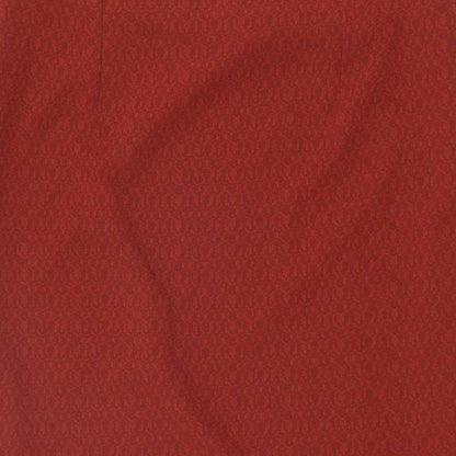 Marks and Spencer Womens Red Polyester Straight & Pencil Skirt Size 12 Zip