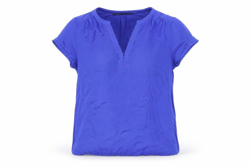 Womens UK Size S Zara Blue Basic Blouse