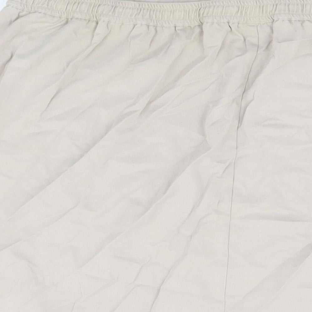 Bonmarché Womens Beige Polyester Swing Skirt Size 24 Drawstring