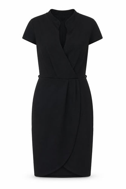 Miss Selfridge Womens Black Polyester Bodycon Size 10 V-Neck Pullover