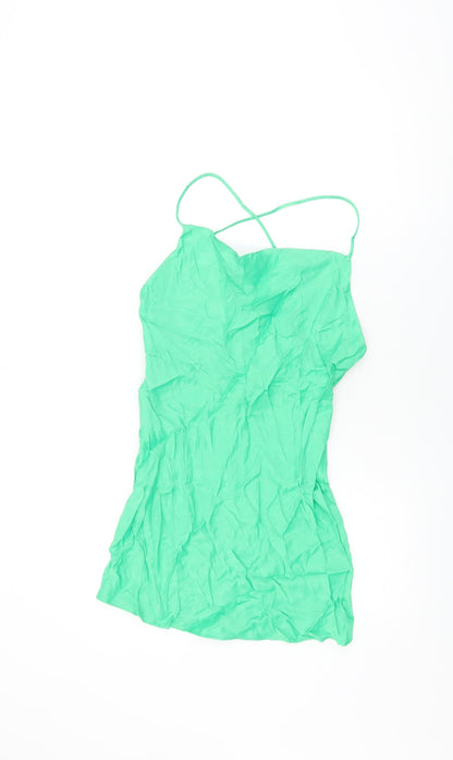 Womens UK Size XS Zara Green Camisole T-Shirt