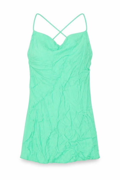 Womens UK Size XS Zara Green Camisole T-Shirt