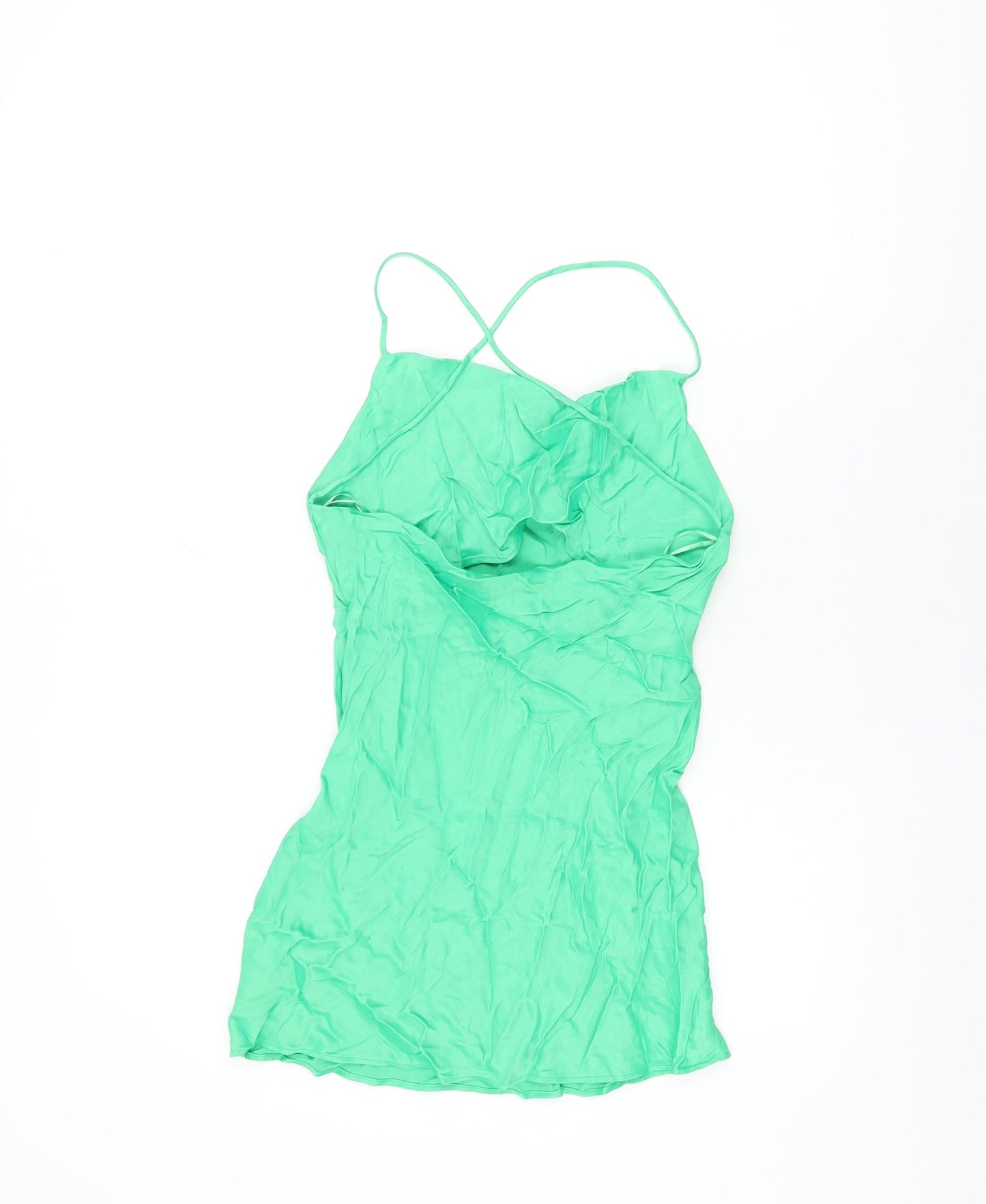 Womens UK Size XS Zara Green Camisole T-Shirt