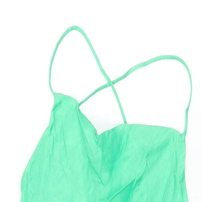 Womens UK Size XS Zara Green Camisole T-Shirt