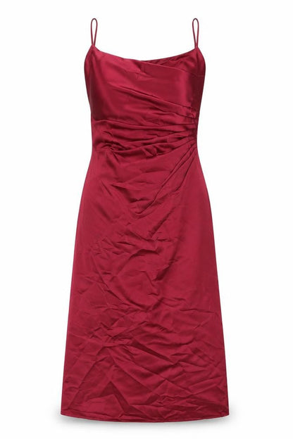 Kelsey Rose Womens Red Polyester Shift Size 8 Square Neck Zip