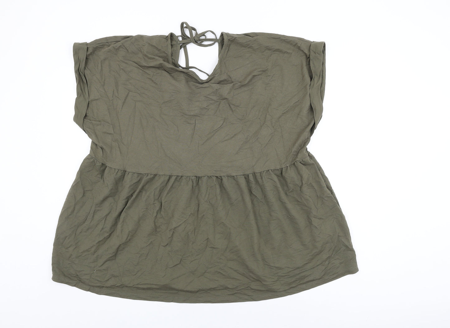 Womens UK Size XL Pep&Co Green Basic T-Shirt