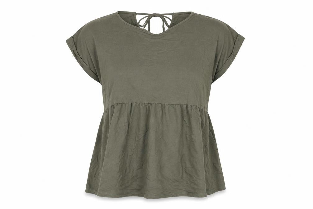 Womens UK Size XL Pep&Co Green Basic T-Shirt