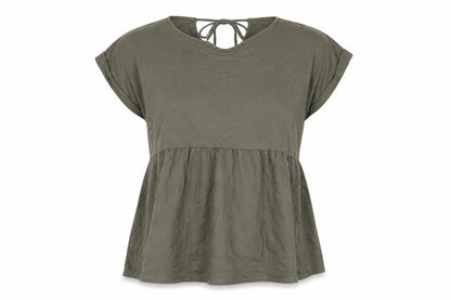 Womens UK Size XL Pep&Co Green Basic T-Shirt