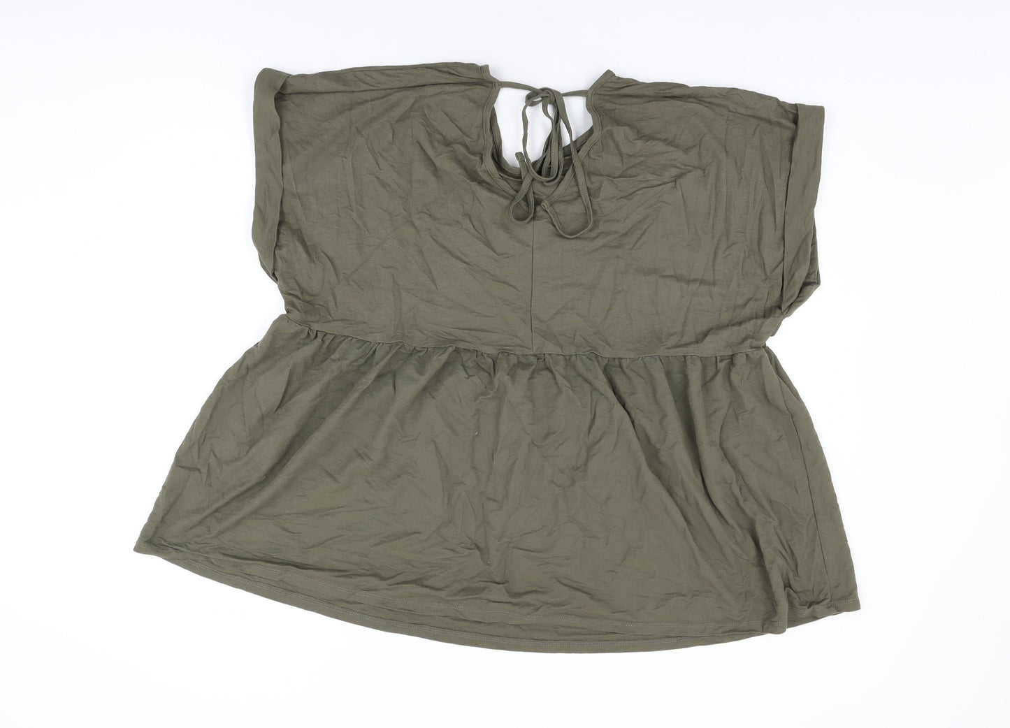 Womens UK Size XL Pep&Co Green Basic T-Shirt