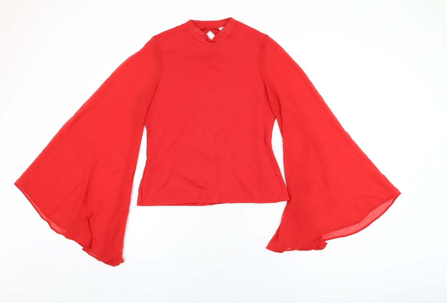 Womens UK Size 12 River Island Red Basic T-Shirt