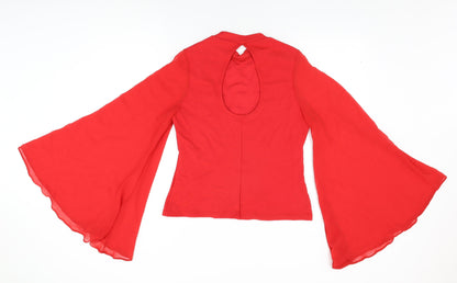 Womens UK Size 12 River Island Red Basic T-Shirt