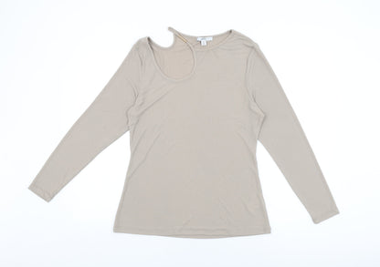 Womens UK Size 16 NEXT Beige Basic T-Shirt