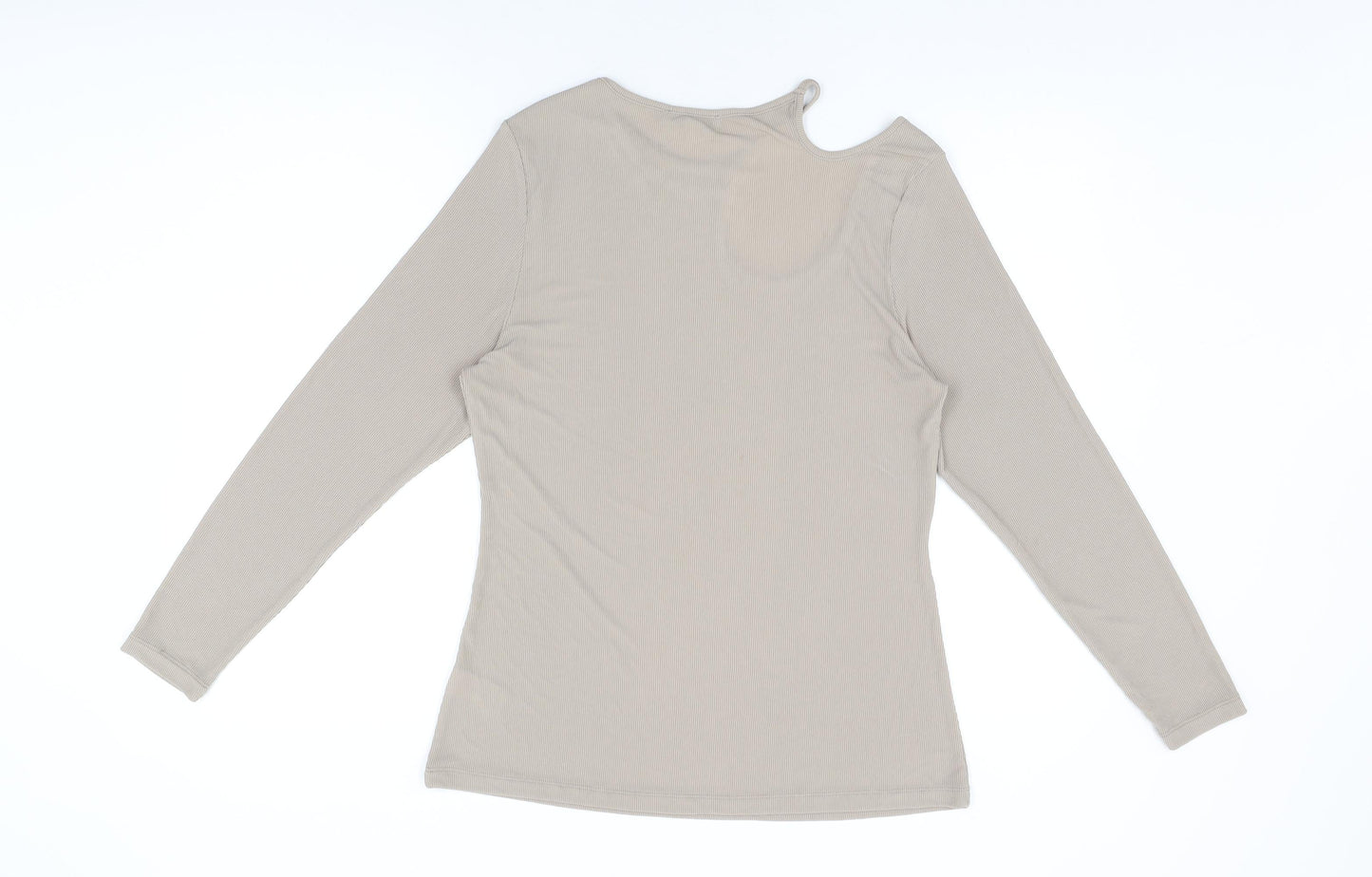 Womens UK Size 16 NEXT Beige Basic T-Shirt