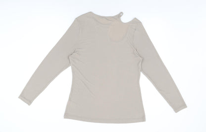 Womens UK Size 16 NEXT Beige Basic T-Shirt