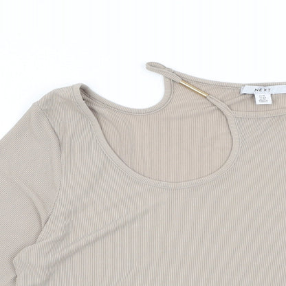 Womens UK Size 16 NEXT Beige Basic T-Shirt