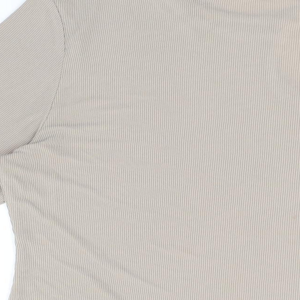 Womens UK Size 16 NEXT Beige Basic T-Shirt