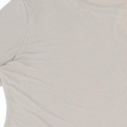Womens UK Size 16 NEXT Beige Basic T-Shirt