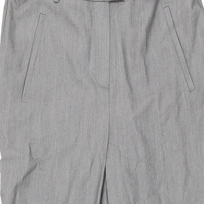 New Look Womens Grey Polyester Trousers Size 10 L26 in Regular Zip