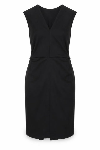 James Lakeland Womens Black Polyester Bodycon Size 14 V-Neck Tie