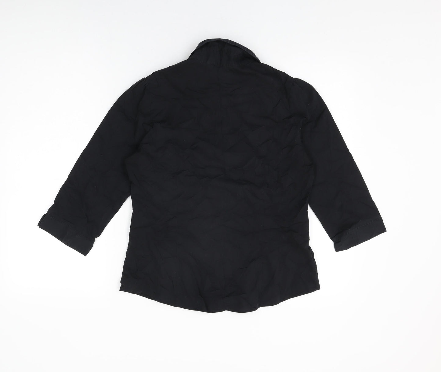 Womens UK Size 12 Marks and Spencer Black Basic Button-Up