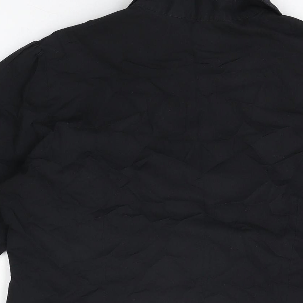 Womens UK Size 12 Marks and Spencer Black Basic Button-Up
