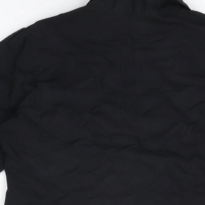 Womens UK Size 12 Marks and Spencer Black Basic Button-Up