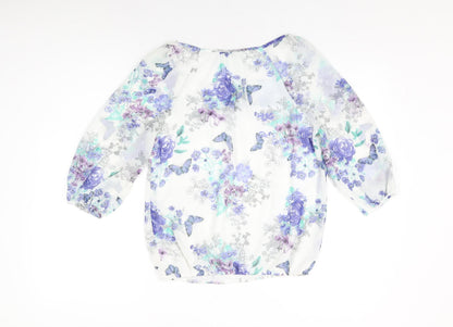 Womens UK Size 8 BHS White Basic Blouse