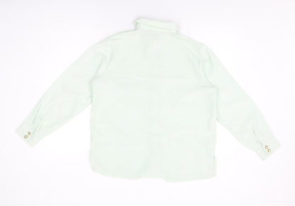 Womens UK Size 16 Daxon Green Basic Button-Up