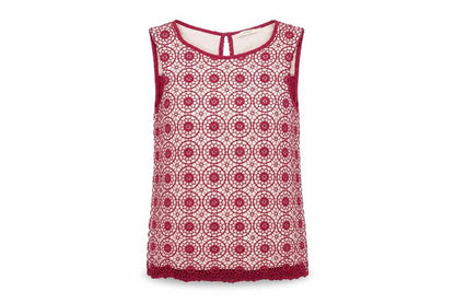 Womens UK Size M Oasis Red Basic T-Shirt