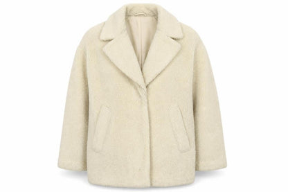 Womens UK Size L H&M Ivory Overcoat