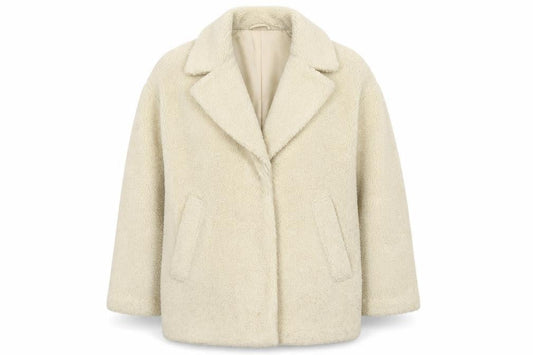 Womens UK Size L H&M Ivory Overcoat