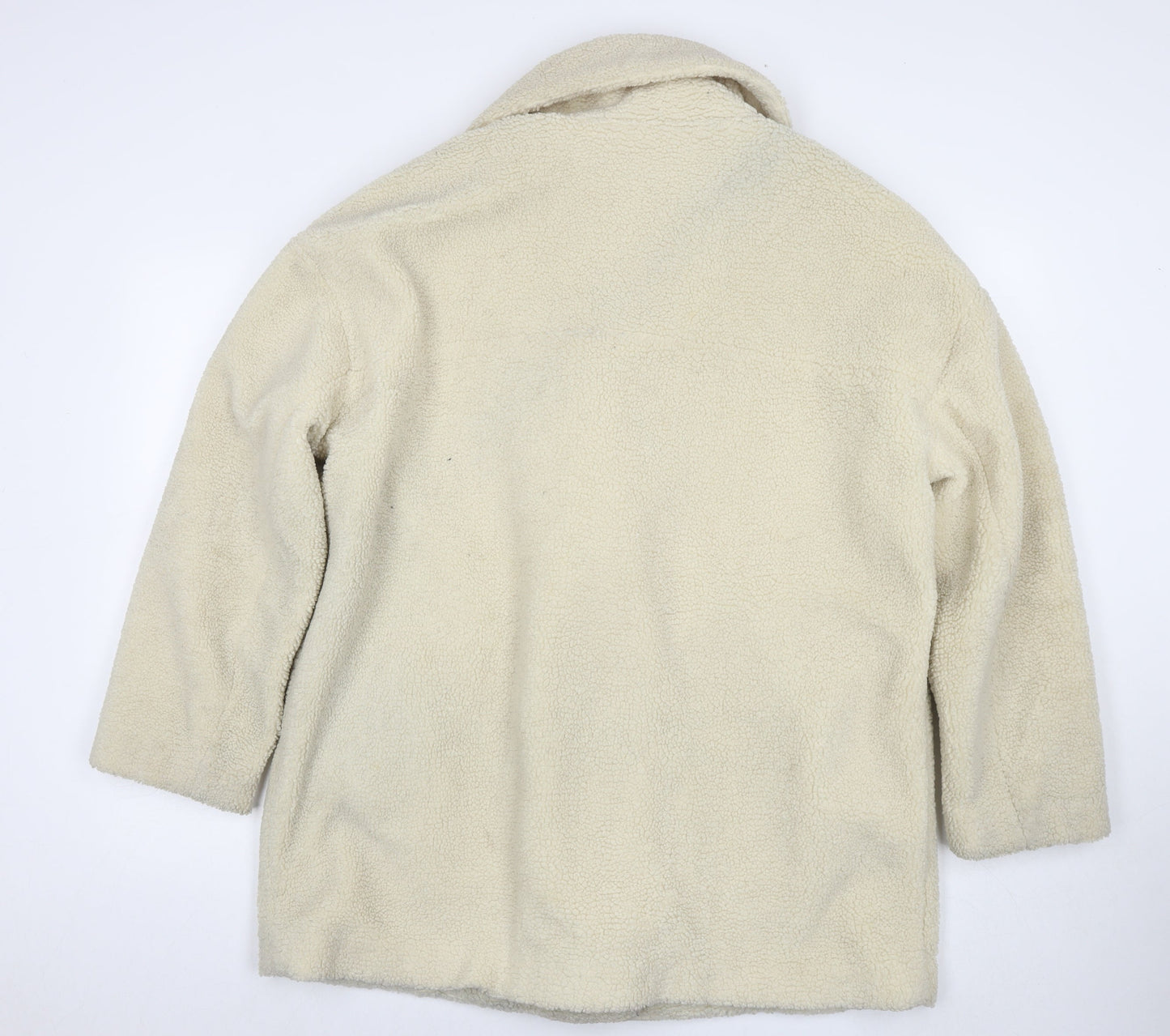 Womens UK Size L H&M Ivory Overcoat