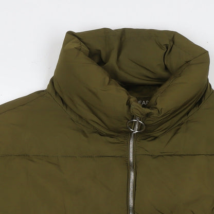 Pull&Bear Womens Green Puffer Jacket Jacket Size M Zip