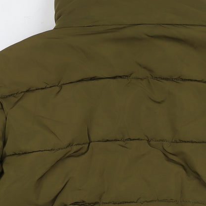 Pull&Bear Womens Green Puffer Jacket Jacket Size M Zip